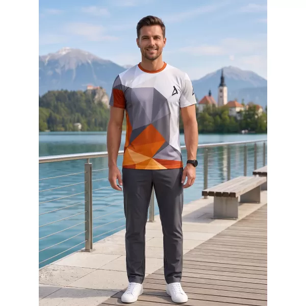  Männer funktionaler T -Shirt Premium Plus ALTISPORT VOJ/ALM007TR02 ORANGE/GRAU 