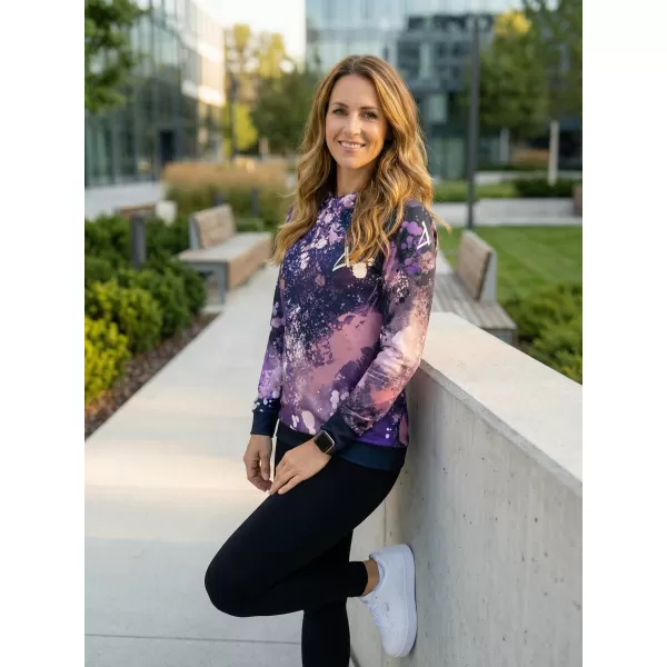  Funktionaler Sweatshirt -Prämie von Frauen ALTISPORT VOJ/ALW055MI01 SCHWARZ -VIOLETT 