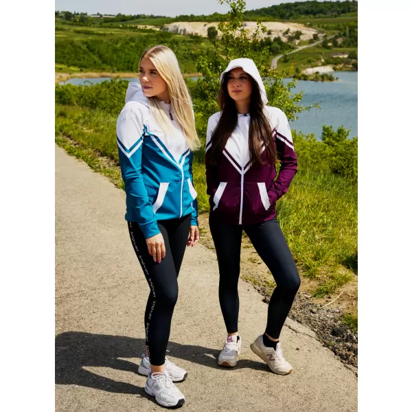  Funktionales Sweatshirt von Frauen auf Reißverschlussprämie ALTISPORT VOJ/ALW101MI02 KEROSIN/WEIß 