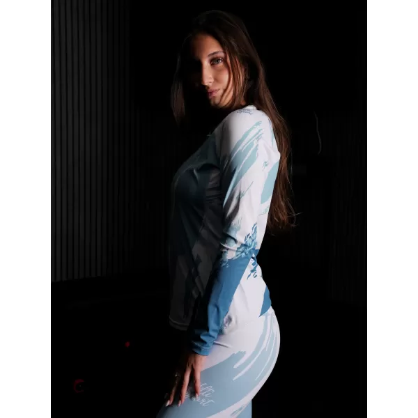  Frauen funktionales t -Shirt mit langen Ärmeln Premium ALTISPORT VOJ/ALW081TR03 BLAU 