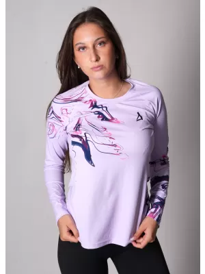 Frauen funktionales t -Shirt mit langen Ärmeln Premium ALTISPORT VOJ/ALW064TR03 LILA