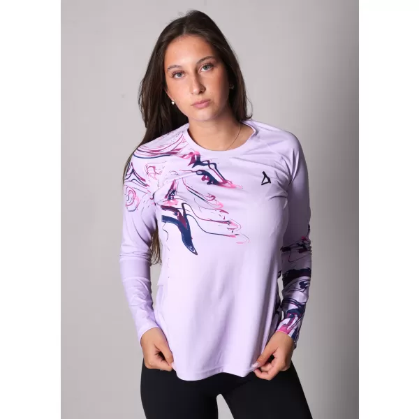  Frauen funktionales t -Shirt mit langen Ärmeln Premium ALTISPORT VOJ/ALW064TR03 LILA 