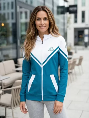 Funktionales Sweatshirt von Frauen auf Reißverschlussprämie ALTISPORT VOJ/ALW101MI02 KEROSIN/WEIß