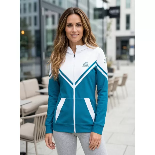  Funktionales Sweatshirt von Frauen auf Reißverschlussprämie ALTISPORT VOJ/ALW101MI02 KEROSIN/WEIß 