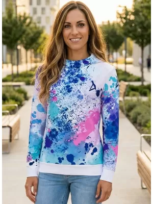 Funktionaler Sweatshirt -Prämie von Frauen ALTISPORT VOJ/ALW055MI01 LILA BLAU