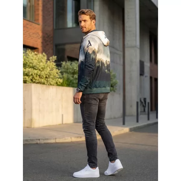  Funktionales Sweatshirt von Männern auf Reißverschlussprämie ALTISPORT VOJ/ALM030MI02 WALD/GRÜN 