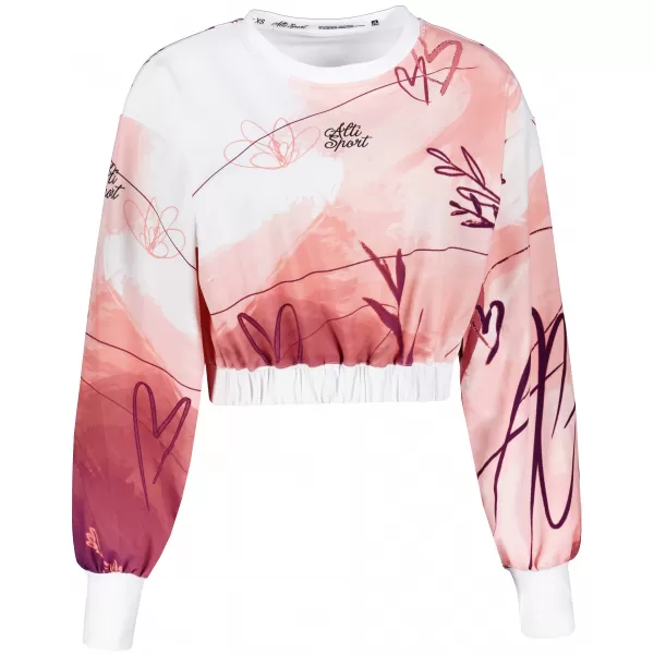  Funktionelle Sweatshirt -Premium von Frauen von Frauen ALTISPORT VOJ/ALW083MI08 WEIß -PINK 