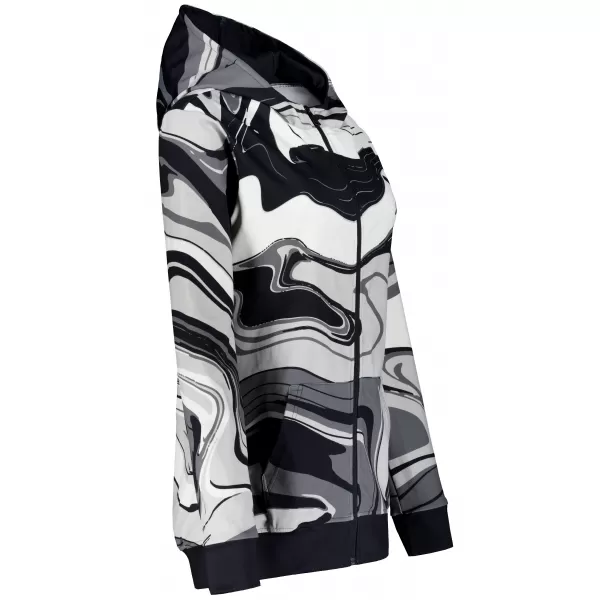  Funktionales Sweatshirt von Frauen auf Reißverschlussprämie ALTISPORT VOJ/ALW099MI02 SCHWARZ UND WEIß 