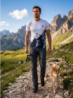 Männer funktionaler T -Shirt Premium Plus ALTISPORT VOJ/ALM059TR02 WEIß