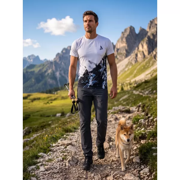  Männer funktionaler T -Shirt Premium Plus ALTISPORT VOJ/ALM059TR02 WEIß 