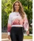 Funktionelle Sweatshirt -Premium von Frauen von Frauen ALTISPORT VOJ/ALW083MI08 WEIß -PINK