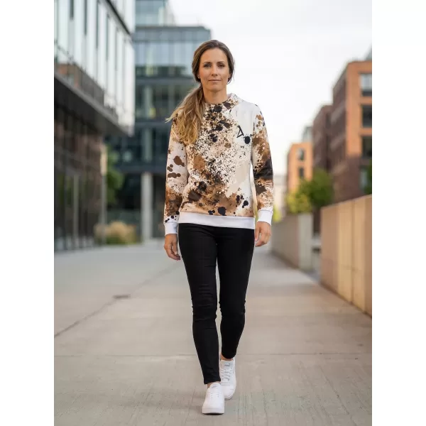  Funktionaler Sweatshirt -Prämie von Frauen ALTISPORT VOJ/ALW055MI01 WEIß -BROWN 