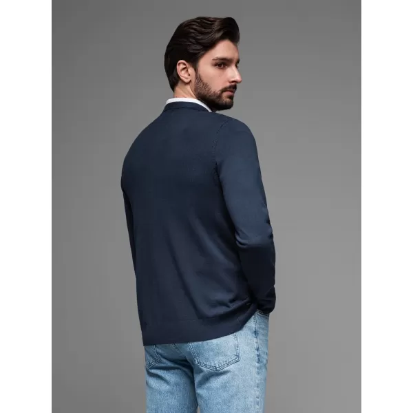  Männliche Strickjacke OMBRE OM-SWCD-0126 MARINEBLAU 