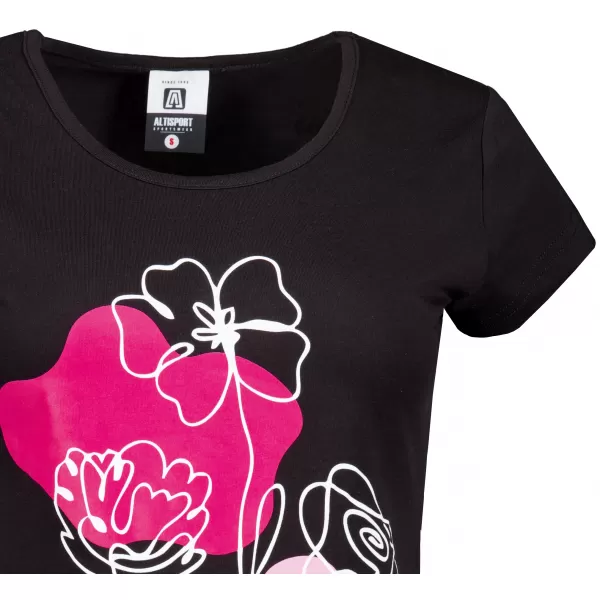  T -Shirt ALTISPORT ALW189122 SCHWARZ -PINK 