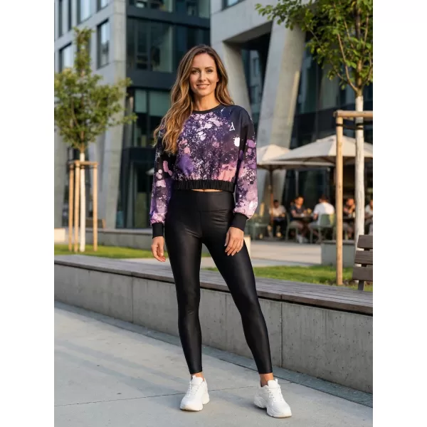  Funktionelle Sweatshirt -Premium von Frauen von Frauen ALTISPORT VOJ/ALW055MI08 SCHWARZ -VIOLETT 