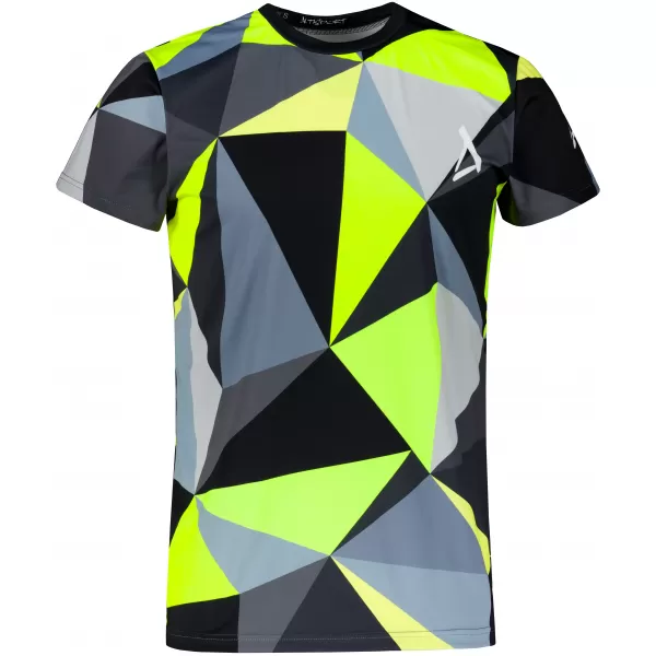  Männer funktionaler T -Shirt Premium Plus ALTISPORT VOJ/ALM007TR02 SCHWARZ/FLUO GELB 