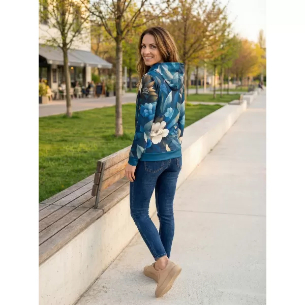  Funktionaler Sweatshirt -Prämie von Frauen ALTISPORT VOJ/ALW097MI01 BLAUE BLUMEN 