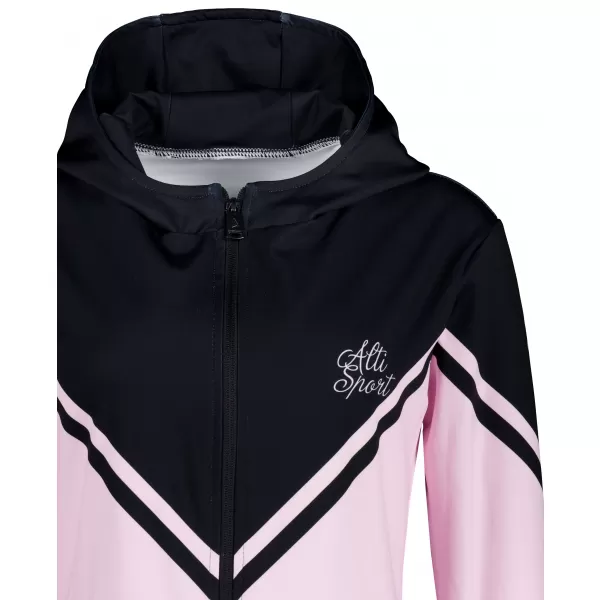  Funktionales Sweatshirt von Frauen auf Reißverschlussprämie ALTISPORT VOJ/ALW101MI02 PINK/SCHWARZ 