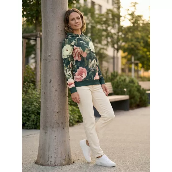  Funktionaler Sweatshirt -Prämie von Frauen ALTISPORT VOJ/ALW097MI01 ROSA BLUMEN 