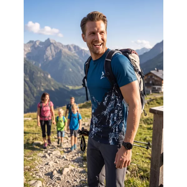  Männer funktionaler T -Shirt Premium Plus ALTISPORT VOJ/ALM059TR02 MARINE 