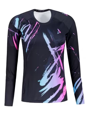 Frauen funktionales t -Shirt mit langen Ärmeln Premium ALTISPORT VOJ/ALW074TR03 SCHWARZ -PINK