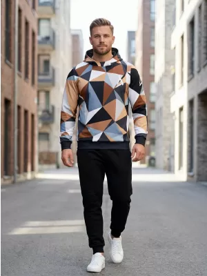 Funktionaler Sweatshirt -Premium von Männern ALTISPORT VOJ/ALM007MI01 SCHWARZ -BROWN