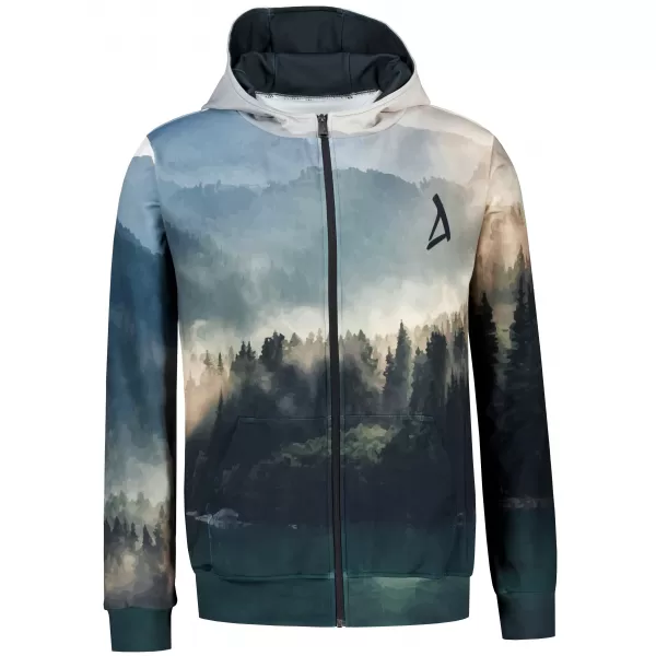  Funktionales Sweatshirt von Männern auf Reißverschlussprämie ALTISPORT VOJ/ALM030MI02 WALD/GRÜN 
