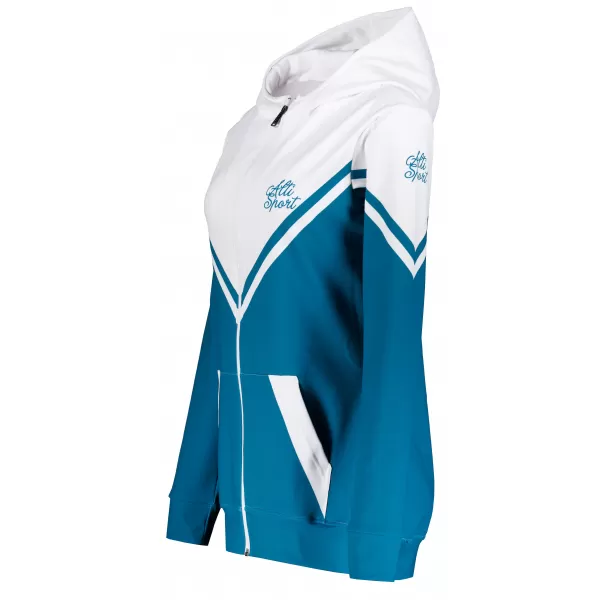  Funktionales Sweatshirt von Frauen auf Reißverschlussprämie ALTISPORT VOJ/ALW101MI02 KEROSIN/WEIß 