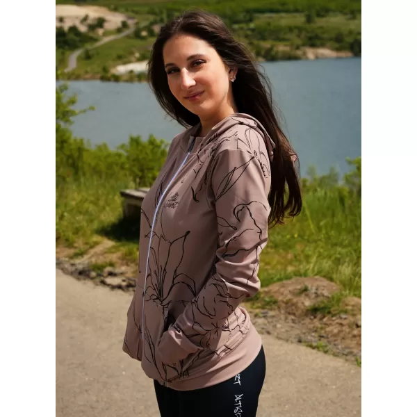  Funktionales Sweatshirt von Frauen auf Reißverschlussprämie ALTISPORT VOJ/ALW100MI02 BRAUN 