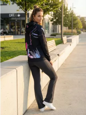 Funktionaler Sweatshirt -Prämie von Frauen ALTISPORT VOJ/ALW074MI01 SCHWARZ -PINK