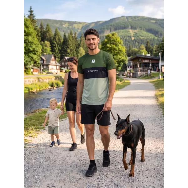  Männer funktionaler T -Shirt Premium Plus ALTISPORT VOJ/ALM051TR02 KHAKI 