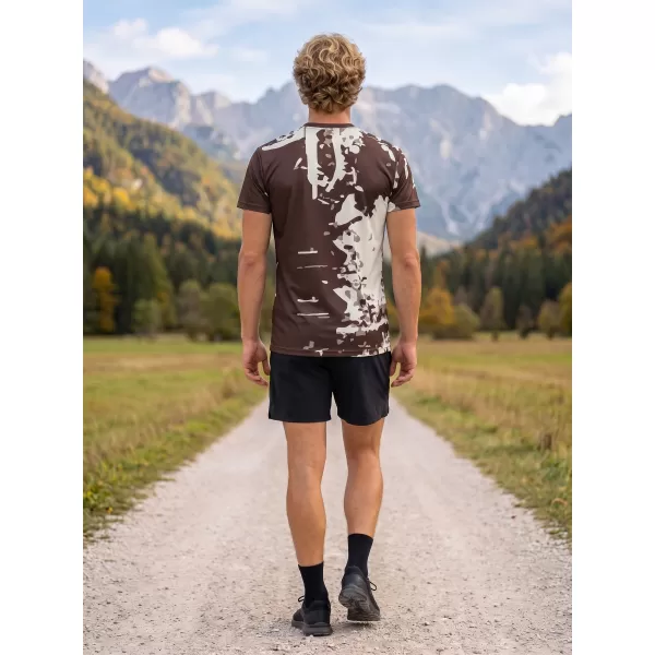  Männer funktionaler T -Shirt Premium Plus ALTISPORT VOJ/ALM057TR02 BRAUN 