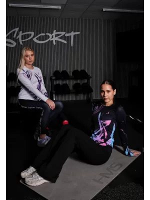 Frauen funktionales t -Shirt mit langen Ärmeln Premium ALTISPORT VOJ/ALW074TR03 SCHWARZ -PINK