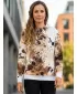 Funktionaler Sweatshirt -Prämie von Frauen ALTISPORT VOJ/ALW055MI01 WEIß -BROWN