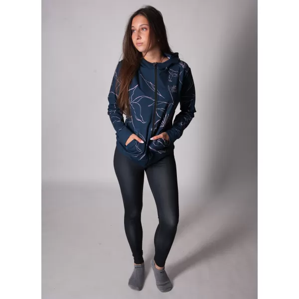  Funktionales Sweatshirt von Frauen auf Reißverschlussprämie ALTISPORT VOJ/ALW100MI02 DUNKELBLAU/ROSA 