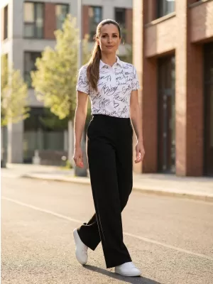 Frauenfunktional T -Shirt mit Premiumkragen ALTISPORT VOJ/ALW084TR05 WEIß