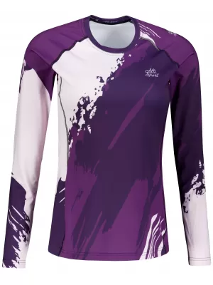 Frauen funktionales t -Shirt mit langen Ärmeln Premium ALTISPORT VOJ/ALW081TR03 DUNKELVIOLETT