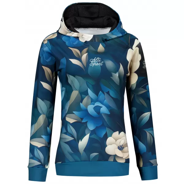  Funktionaler Sweatshirt -Prämie von Frauen ALTISPORT VOJ/ALW097MI01 BLAUE BLUMEN 