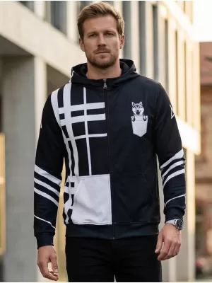 Funktionales Sweatshirt von Männern auf Reißverschlussprämie ALTISPORT VOJ/ALM098MI02 SHIBA