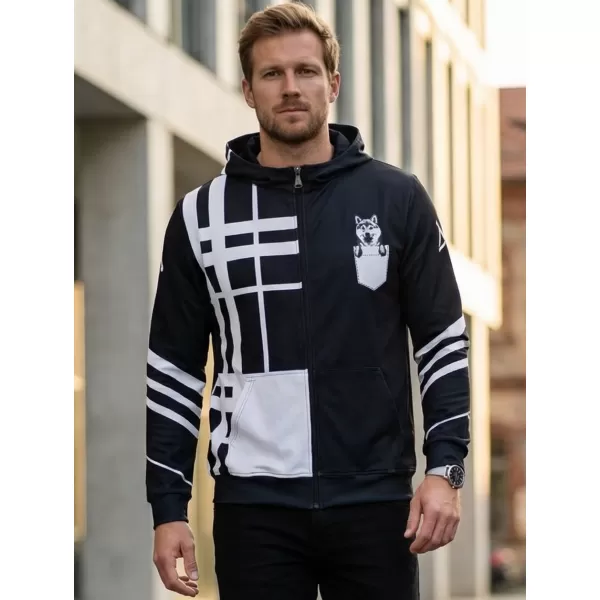  Funktionales Sweatshirt von Männern auf Reißverschlussprämie ALTISPORT VOJ/ALM098MI02 SHIBA 