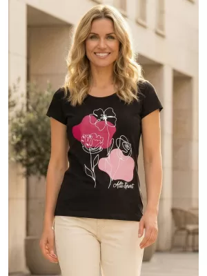 T -Shirt ALTISPORT ALW189122 SCHWARZ -PINK