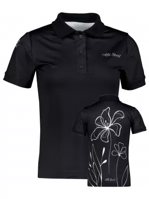 Frauenfunktional T -Shirt mit Premiumkragen ALTISPORT VOJ/ALW075TR05 SCHWARZ