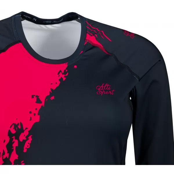  Frauen funktionales t -Shirt mit langen Ärmeln Premium ALTISPORT VOJ/ALW081TR03 HEIßROSA 