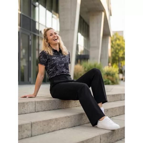  Frauenfunktional T -Shirt mit Premiumkragen ALTISPORT VOJ/ALW084TR05 SCHWARZ 