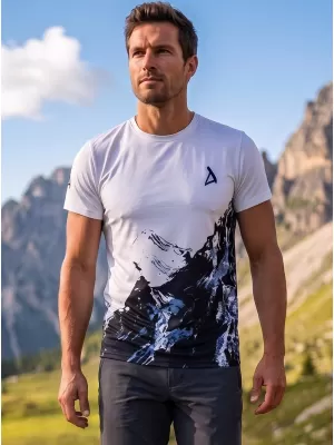 Männer funktionaler T -Shirt Premium Plus ALTISPORT VOJ/ALM059TR02 WEIß