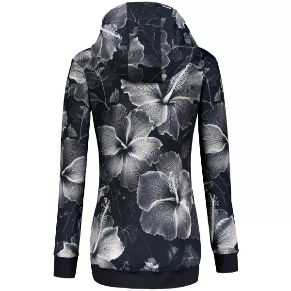  Funktionales Sweatshirt von Frauen auf Reißverschlussprämie ALTISPORT VOJ/ALW102MI02 SCHWARZ UND WEIß 