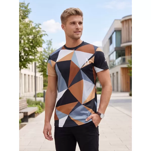  Männer funktionaler T -Shirt Premium Plus ALTISPORT VOJ/ALM007TR02 SCHWARZ -BROWN 