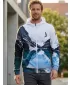 Funktionales Sweatshirt von Männern auf Reißverschlussprämie ALTISPORT VOJ/ALM030MI02 BERG/GRÜN
