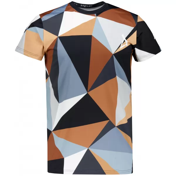  Männer funktionaler T -Shirt Premium Plus ALTISPORT VOJ/ALM007TR02 SCHWARZ -BROWN 
