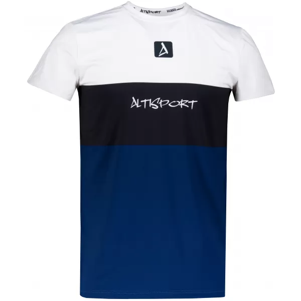  Männer funktionaler T -Shirt Premium Plus ALTISPORT VOJ/ALM051TR02 WEIß -BLAU 